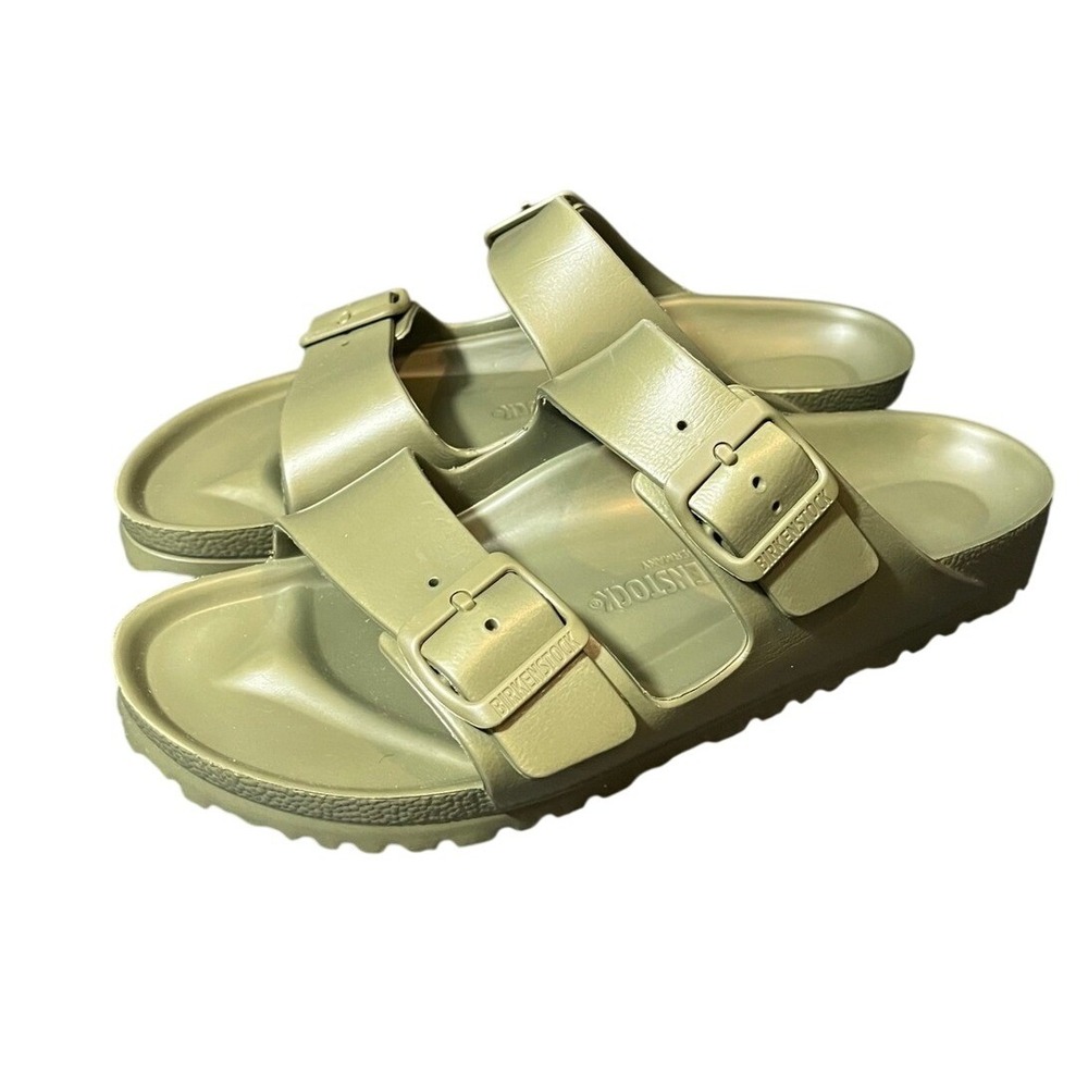 Birkenstock Arizona EVA Sandals Mens 8 Womens 10 Khaki Green Slides